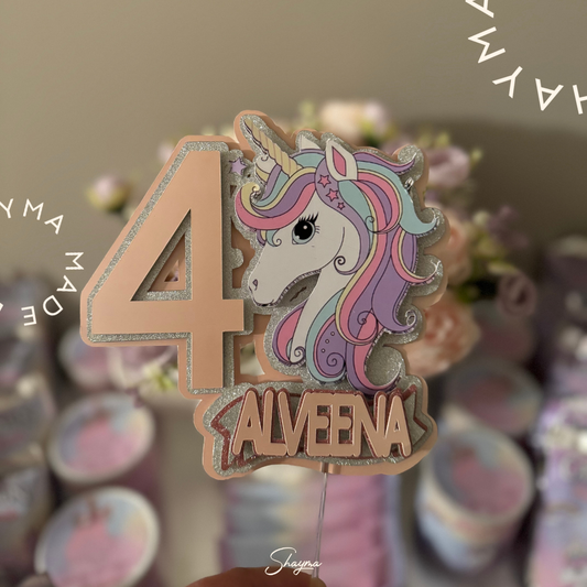 Unicorn Cake Topper 3D