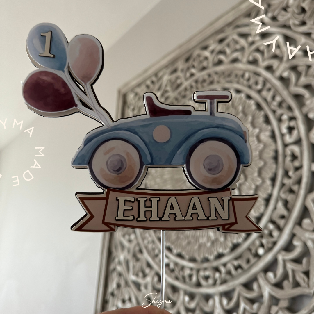 Baby car Cake Topper 3D